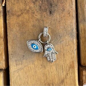 Sterling silver evil eye pendent